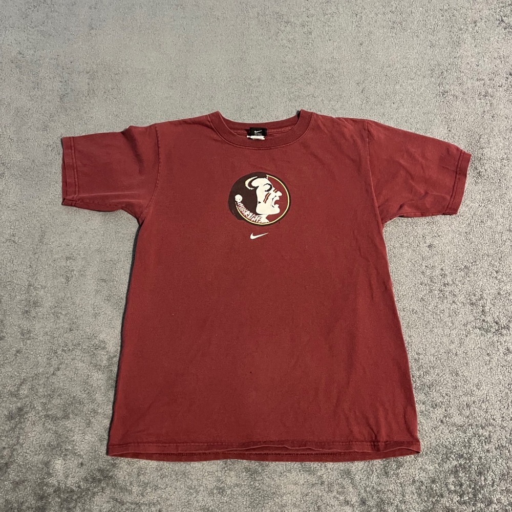 Vintage Nike Team Florida State Seminoles FSU Graphic Shirt Boys XL Red